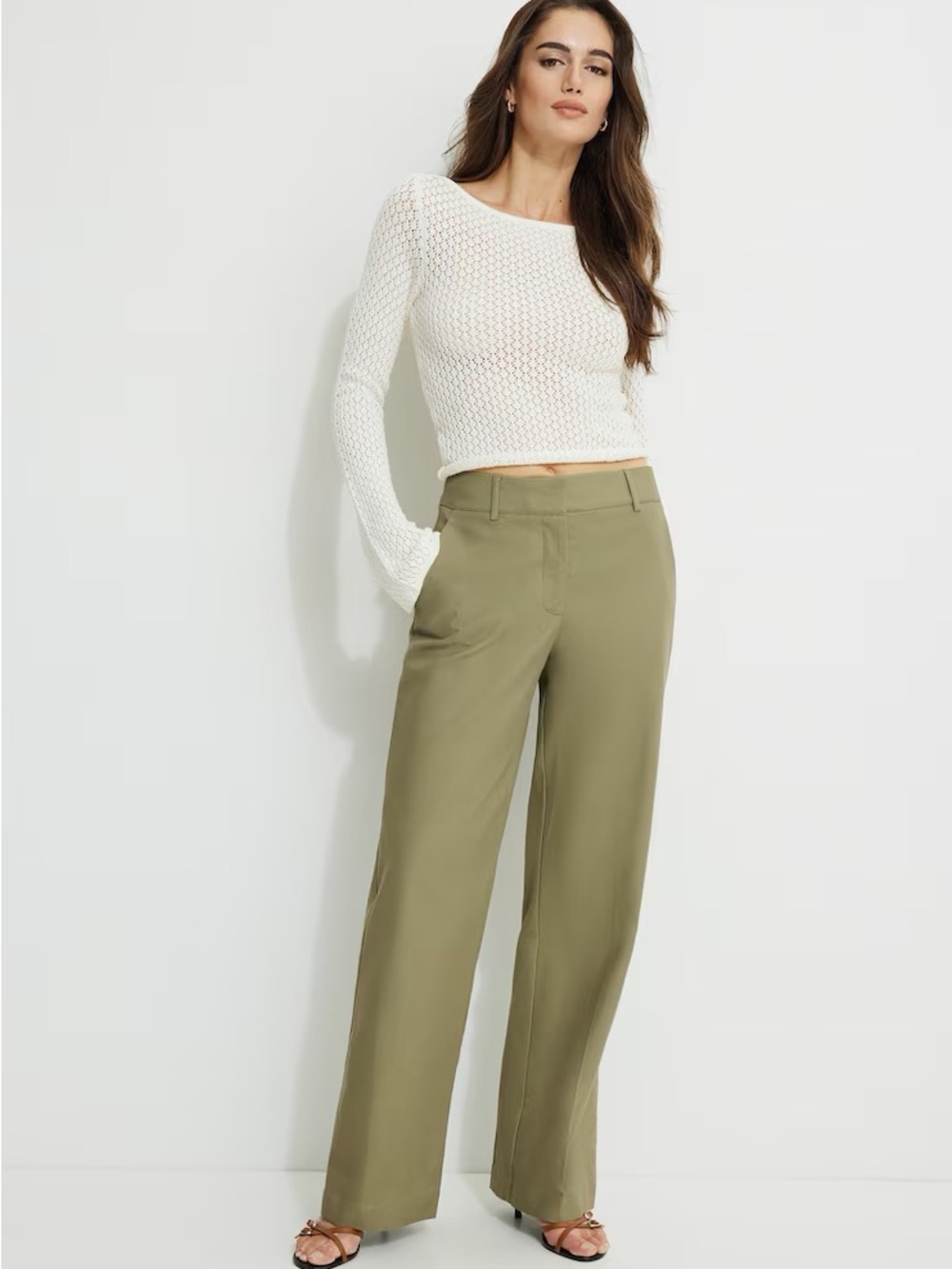 NWT Dynamite Clean Straight Leg Pants in Safari Green - Size 4